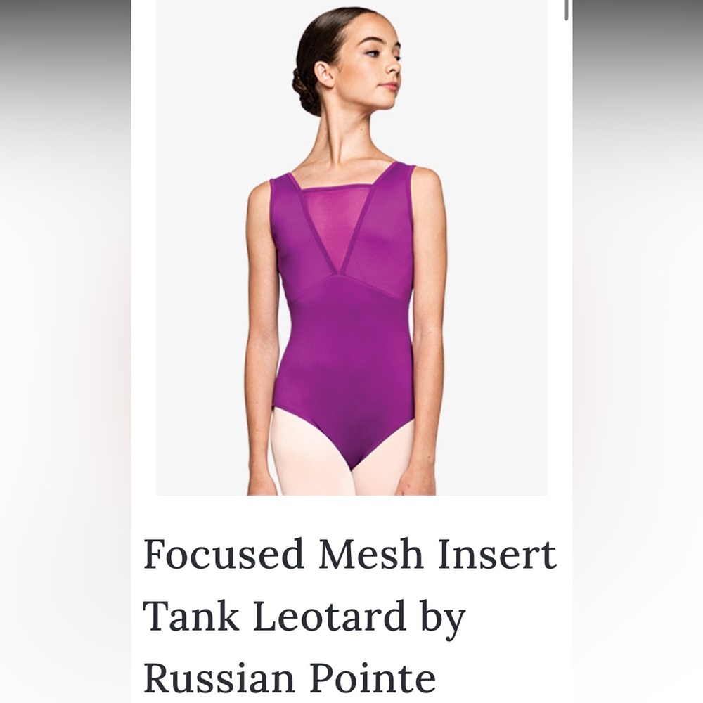 Focused Mesh Tank Leotard - Russian Pointe